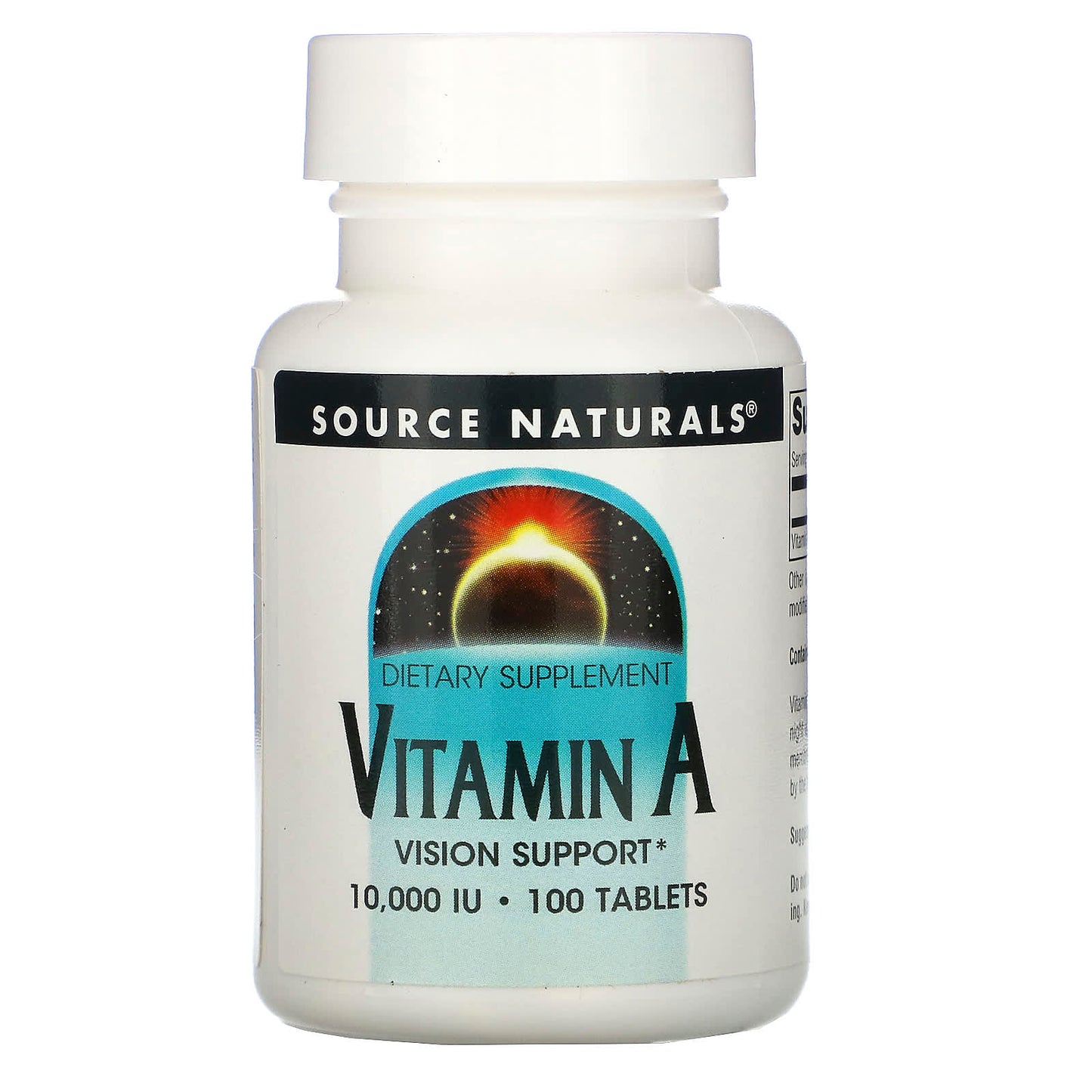 Source Naturals, Vitamin A 10000 IU, 100 Tablets UPC 021078008286 | Hilife Vitamins