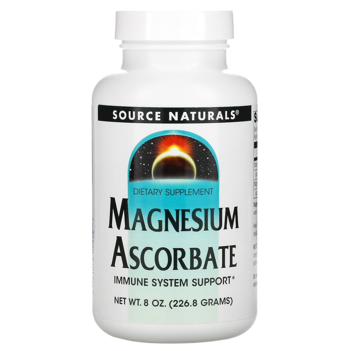 Source Naturals, Magnesium Ascorbate, 8 Oz Ounces UPC 021078008347 | Hilife Vitamins