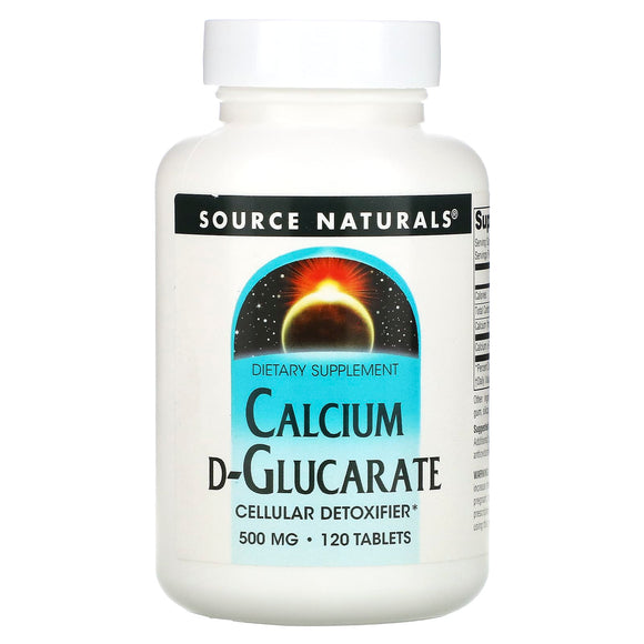 Source Naturals, Calcium D-Glucarate 500 mg, 120 Tablets - 021078008712 | Hilife Vitamins