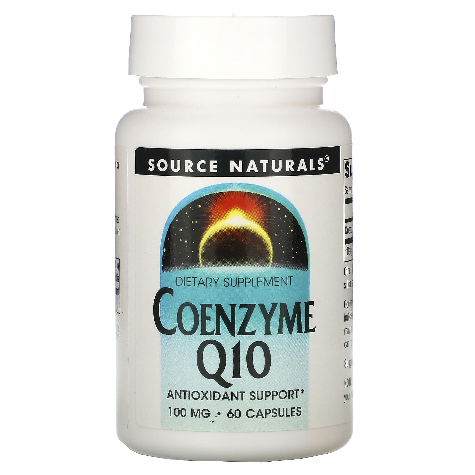 Source Naturals, Coenzyme Q10 100 mg, 60 Capsules UPC 021078008750 | Hilife Vitamins