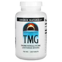 Source Naturals, TMG 750 mg, 240 Tablets UPC 021078008781 | Hilife Vitamins