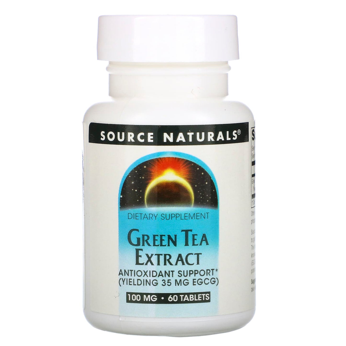 Source Naturals, Green Tea Extract 100 mg, 60 Tablets UPC 021078008828 | Hilife Vitamins