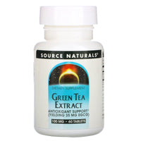Source Naturals, Green Tea Extract 100 mg, 60 Tablets UPC 021078008828 | Hilife Vitamins