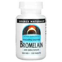Source Naturals, Bromelain 500 mg, 120 Tablets - 021078009078 | Hilife Vitamins