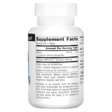 Source Naturals, Bromelain 500 mg, 120 Tablets UPC 021078009078 | Hilife Vitamins