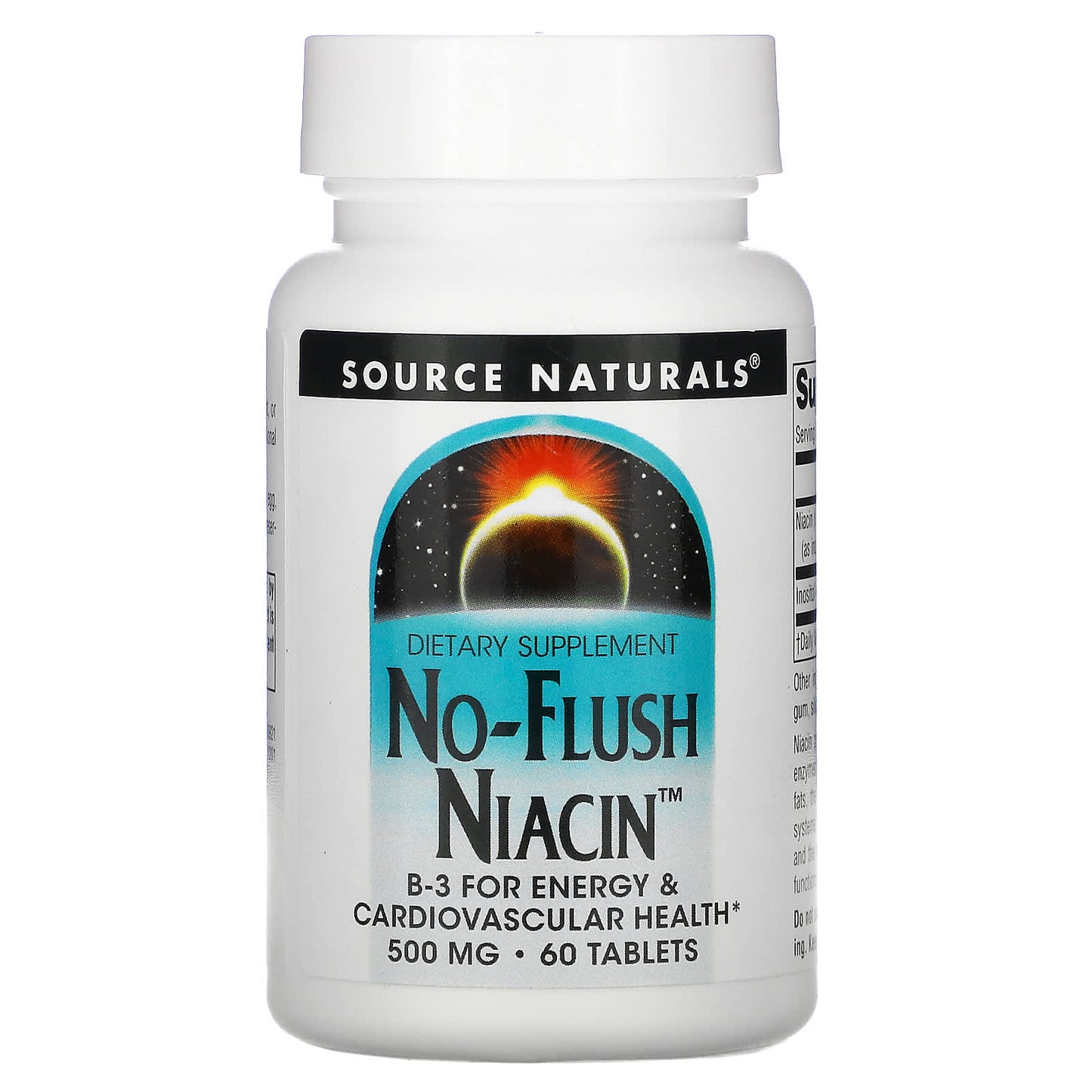 Source Naturals, No-Flush Niacin™ 500 mg, 60 Tablets UPC 021078009214 | Hilife Vitamins