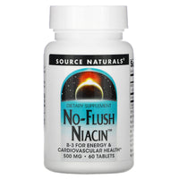 Source Naturals, No-Flush Niacin™ 500 mg, 60 Tablets UPC 021078009214 | Hilife Vitamins