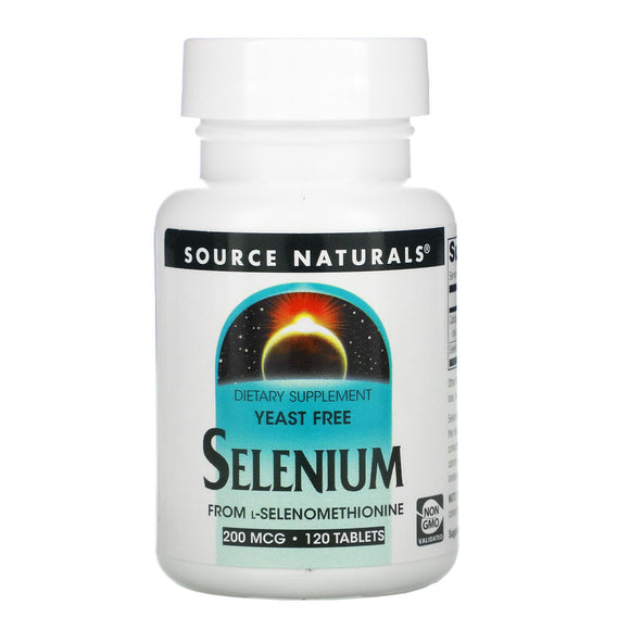 Source Naturals, Selenium, Yeast Free 200 mcg, 120 Tablets - 021078009238 | Hilife Vitamins