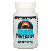 Source Naturals, Pregnenolone 50 mg, 120 Tablets UPC 021078009252 | Hilife Vitamins