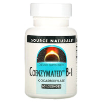 Source Naturals, Coenzymated™ B-1 25 mg Peppermint, 60 Tablets UPC 021078009337 | Hilife Vitamins