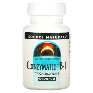 Source Naturals, Coenzymated™ B-1 25 mg Peppermint, 60 Tablets - 021078009337 | Hilife Vitamins