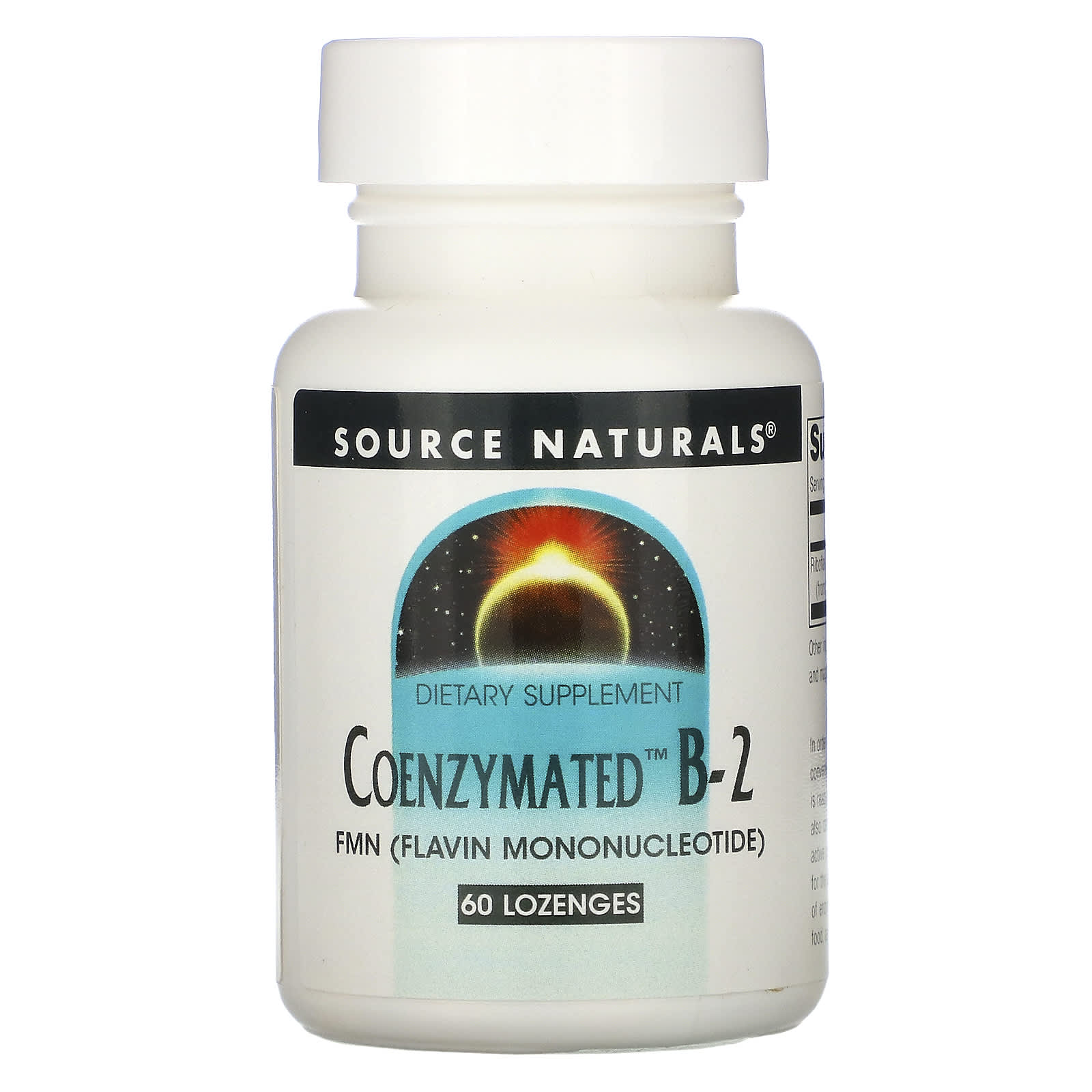 Source Naturals, Coenzymated™ B-2 25 mg Peppermint, 60 Tablets UPC 021078009351 | Hilife Vitamins