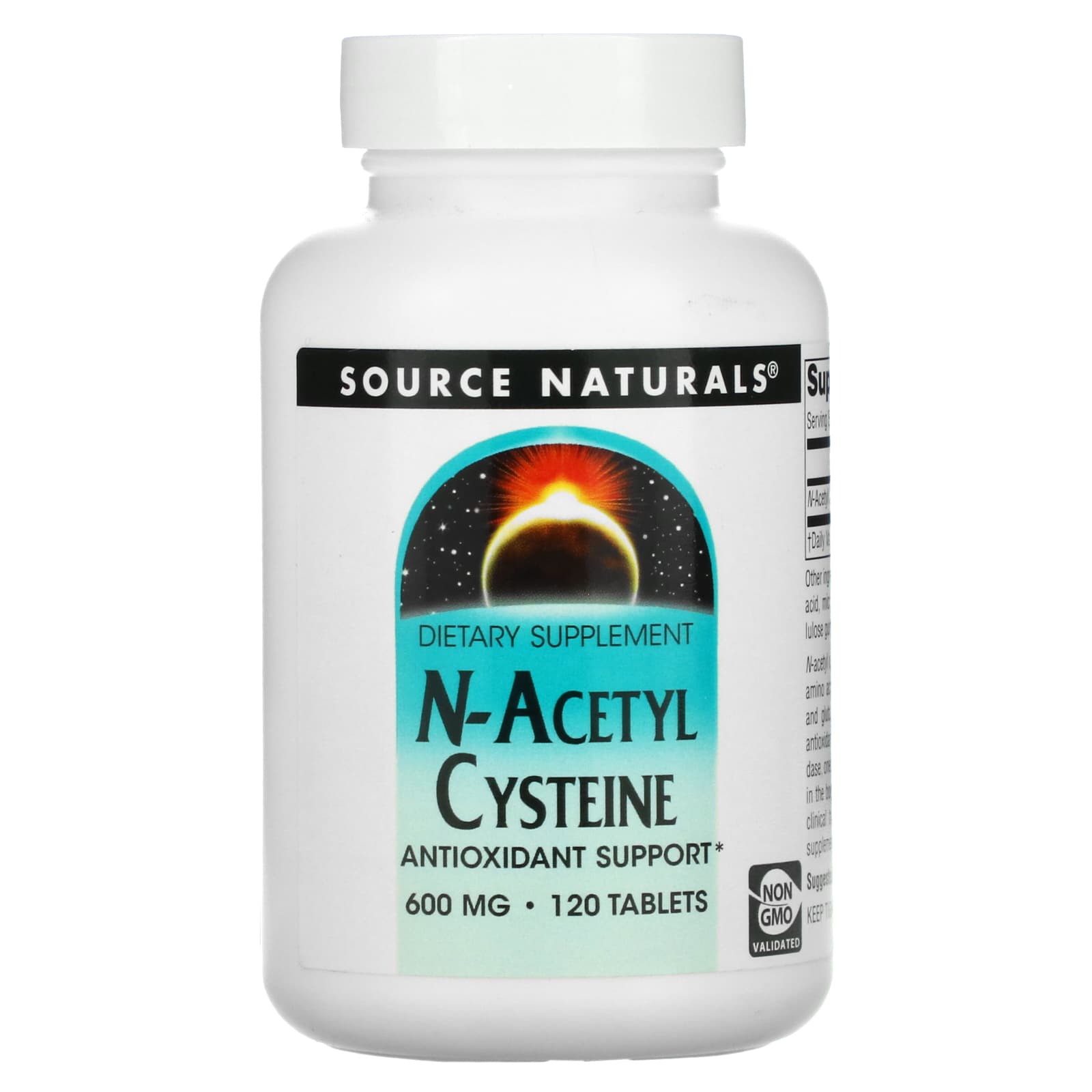 Source Naturals, N-Acetyl Cysteine 600 mg, 120 Tablets UPC 021078009672 | Hilife Vitamins