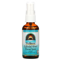 Source Naturals, Wellness Colloidal Silver™ Throat Spray 30 ppm, 2 Fl Oz Liquid UPC 021078010289 | Hilife Vitamins