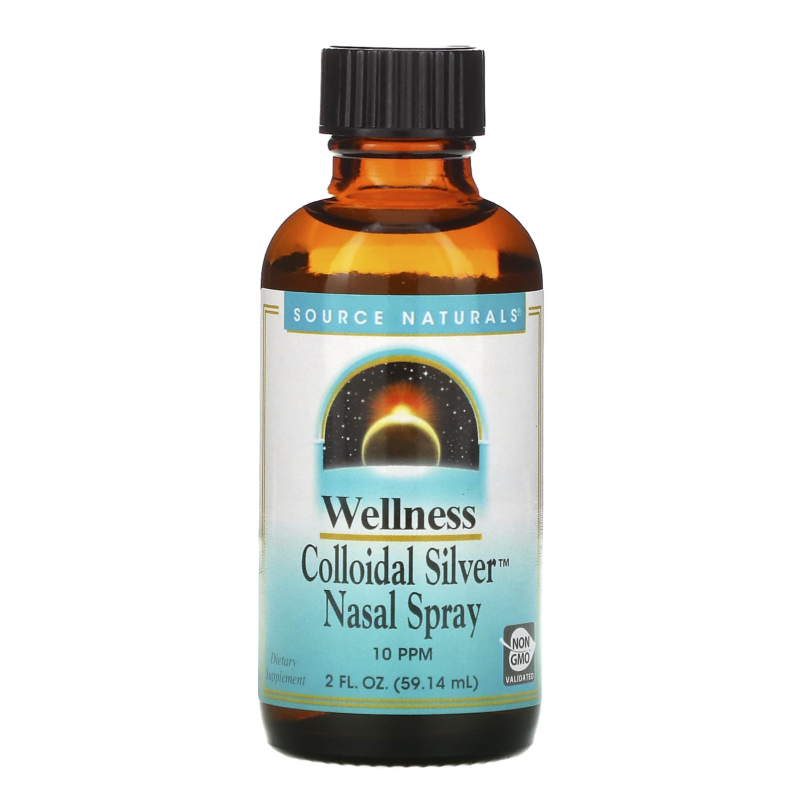 Source Naturals, Wellness Colloidal Silver™ Nasal Spray 10 ppm, 2 Fl Oz Liquid UPC 021078010302 | Hilife Vitamins