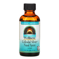 Source Naturals, Wellness Colloidal Silver™ Nasal Spray 10 ppm, 2 Fl Oz Liquid UPC 021078010302 | Hilife Vitamins