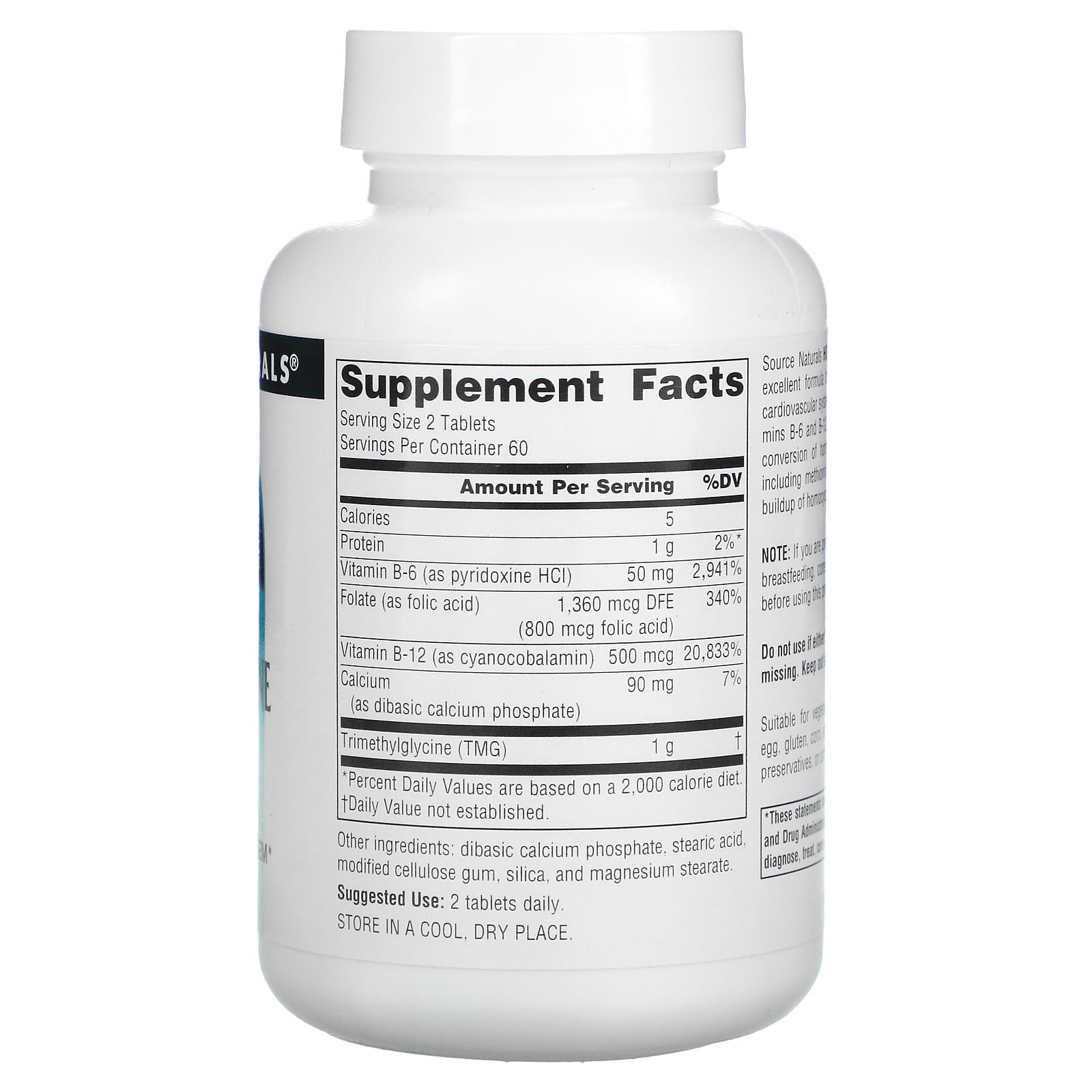Source Naturals, Homocysteine Defense™, 120 Tablets UPC 021078010395 | Hilife Vitamins