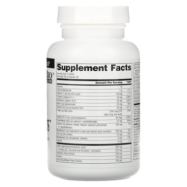 Source Naturals, Calm Thoughts™, 90 Tablets UPC 021078011316 | HiLife Vitamins