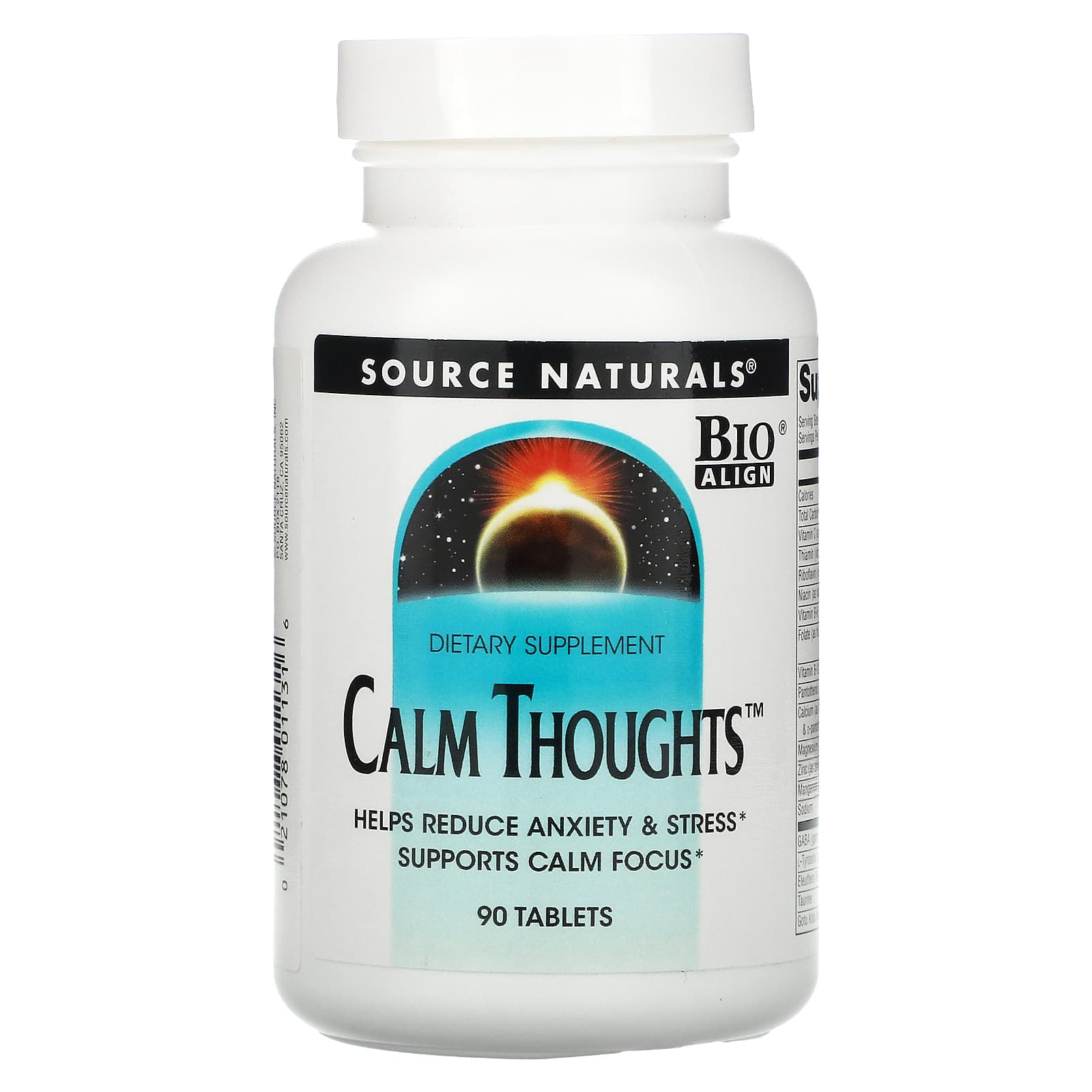 Source Naturals, Calm Thoughts™, 90 Tablets UPC 021078011316 | HiLife Vitamins