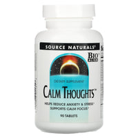 Source Naturals, Calm Thoughts™, 90 Tablets UPC 021078011316 | HiLife Vitamins
