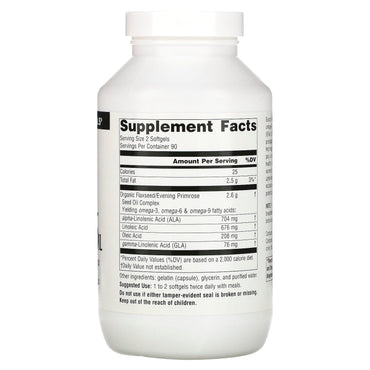 Source Naturals, Flax Seed-Primrose Oil 1300 mg, 180 Softgels UPC 021078011439 | Hilife Vitamins