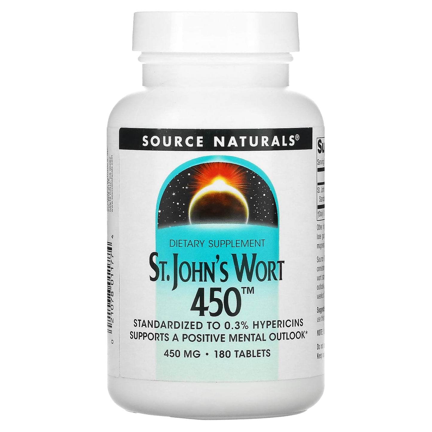 Source Naturals, St. John's Wort 450™ 450 mg, 180 Tablets UPC 021078011774 | Hilife Vitamins