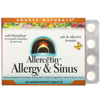 Source Naturals, Allercetin Allergy & Sinus, 48 Tablets UPC 021078011965 | Hilife Vitamins