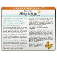 Source Naturals, Allercetin Allergy & Sinus, 48 Tablets UPC 021078011965 | Hilife Vitamins