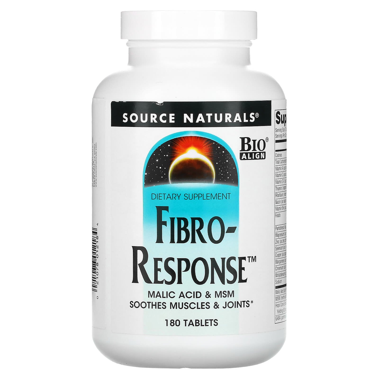 Source Naturals, Fibro-Response™, 180 Tablets UPC 021078012184 | Hilife Vitamins