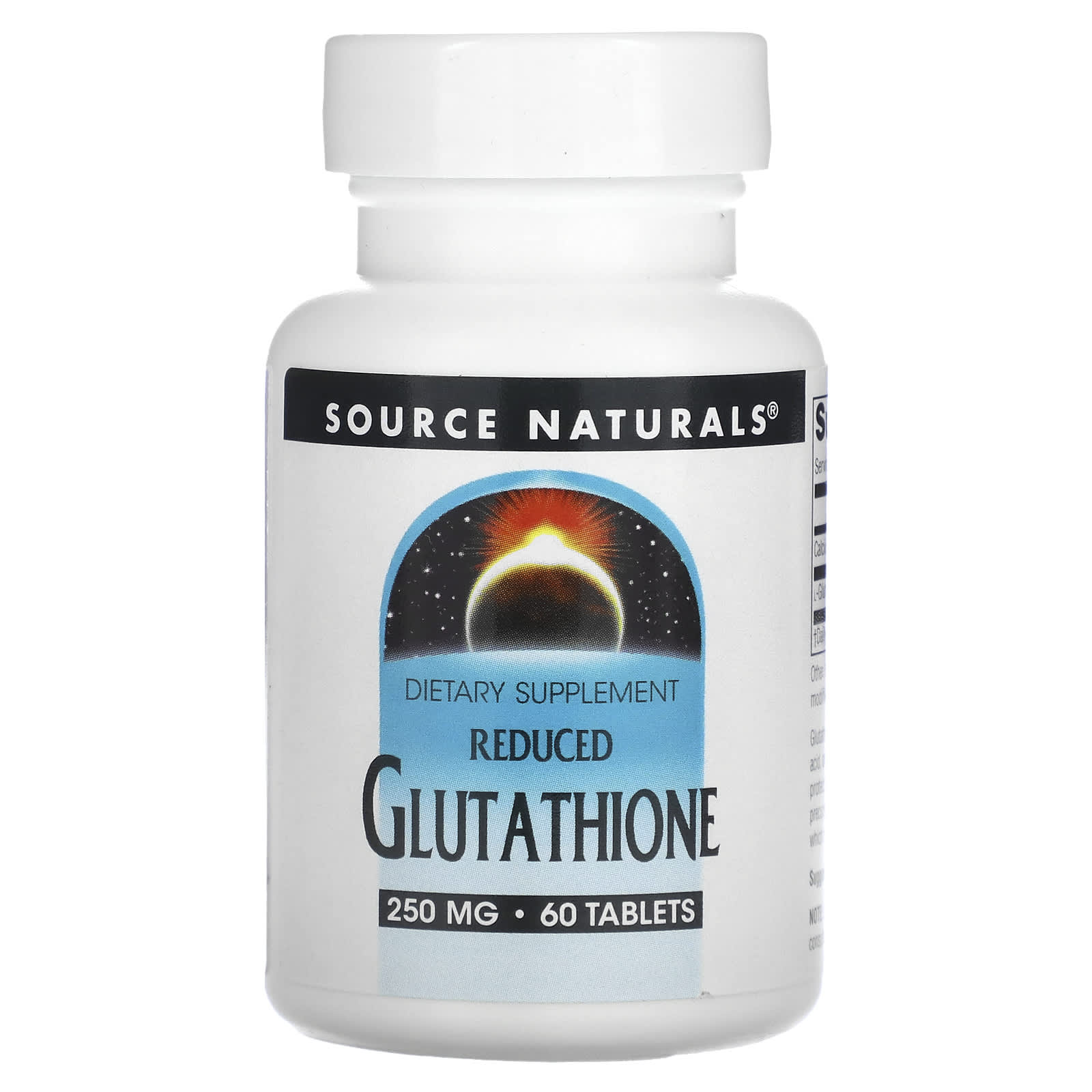 Source Naturals, Reduced Glutathione 250 mg, 60 Tablets UPC 021078012832 | Hilife Vitamins