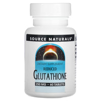 Source Naturals, Reduced Glutathione 250 mg, 60 Tablets UPC 021078012832 | Hilife Vitamins