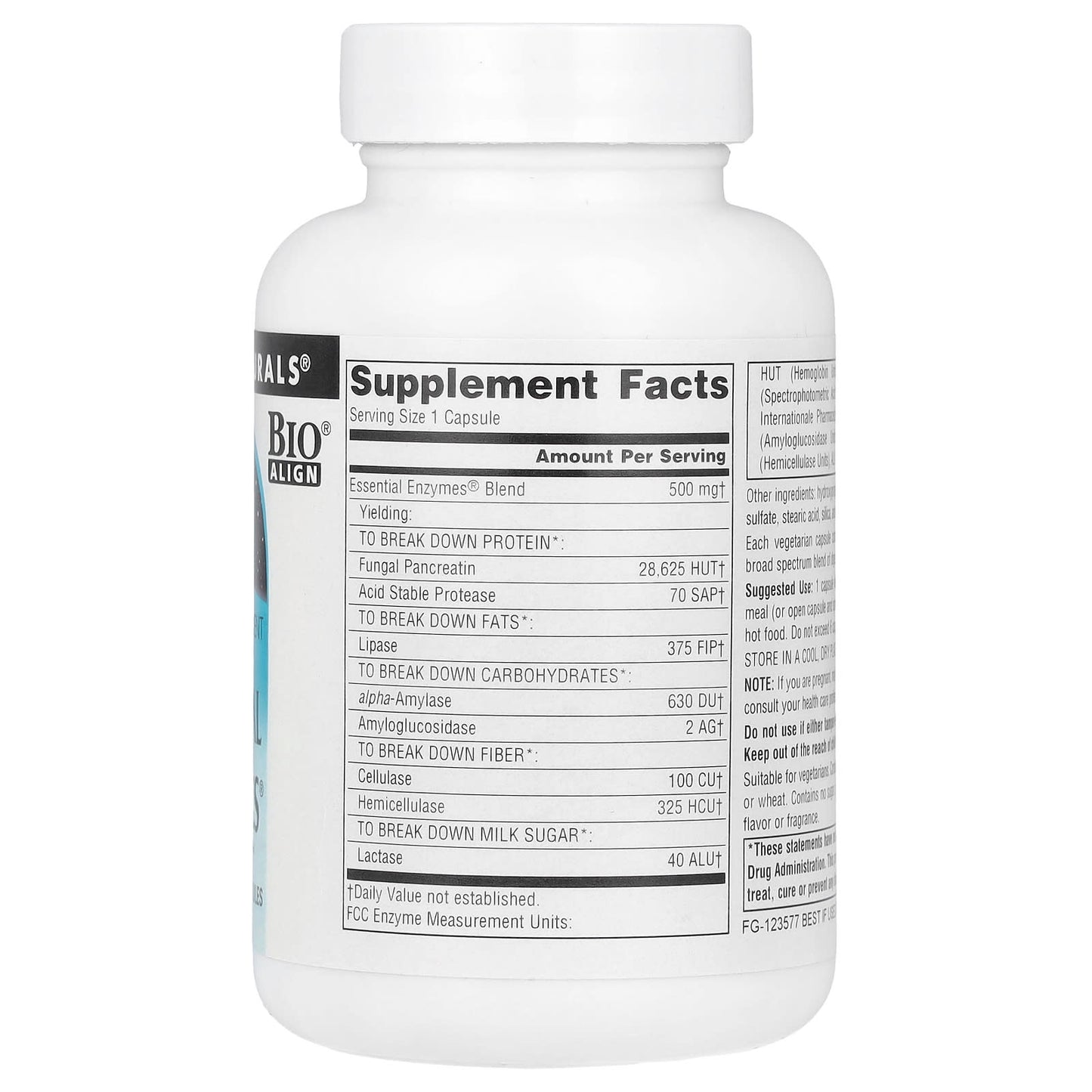 Source Naturals, Essential Enzymes™ 500 mg, 120 Capsules UPC 021078013020 | Hilife Vitamins