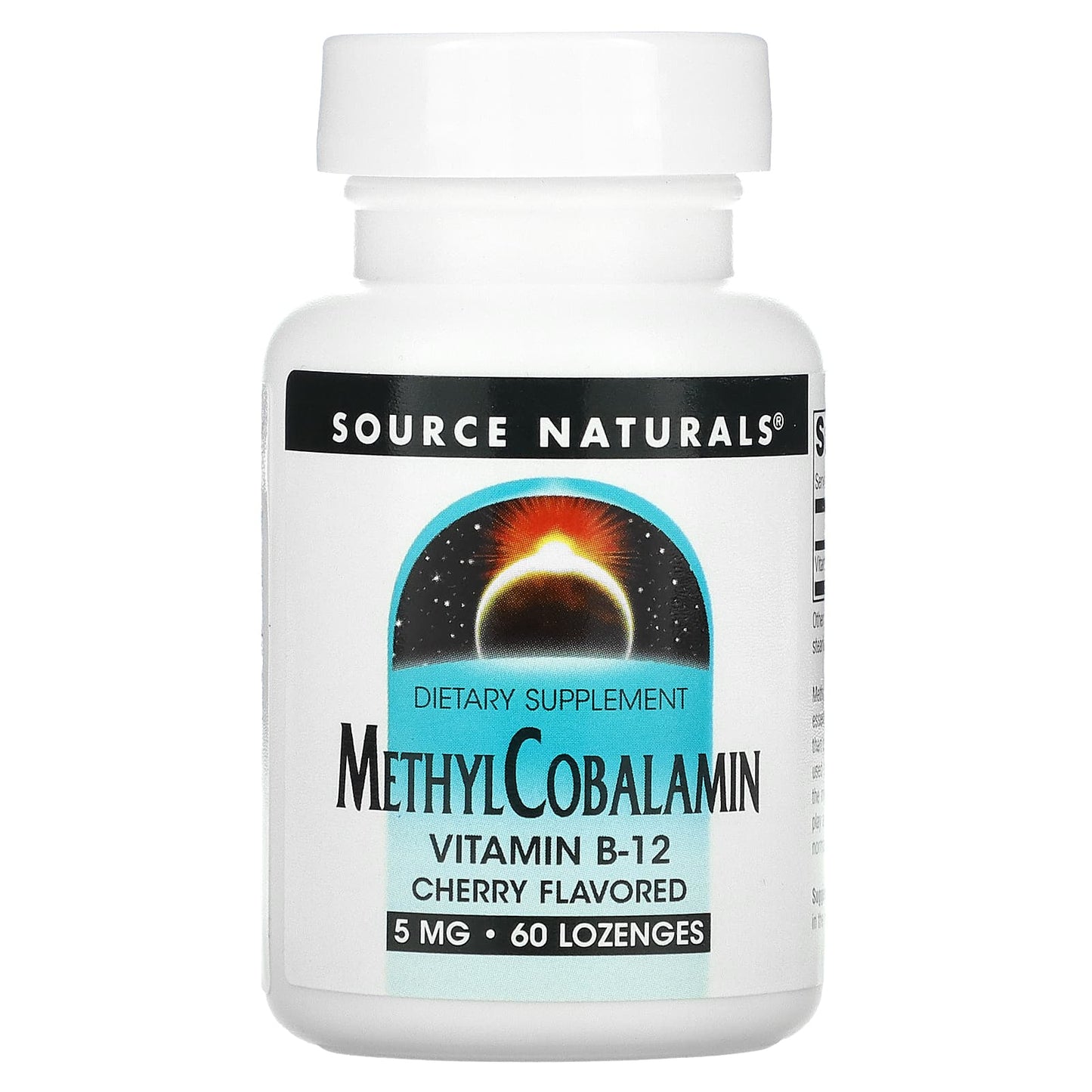 Source Naturals, B-12 5 mg Cherry, 60 Tablets UPC 021078013297 | Hilife Vitamins