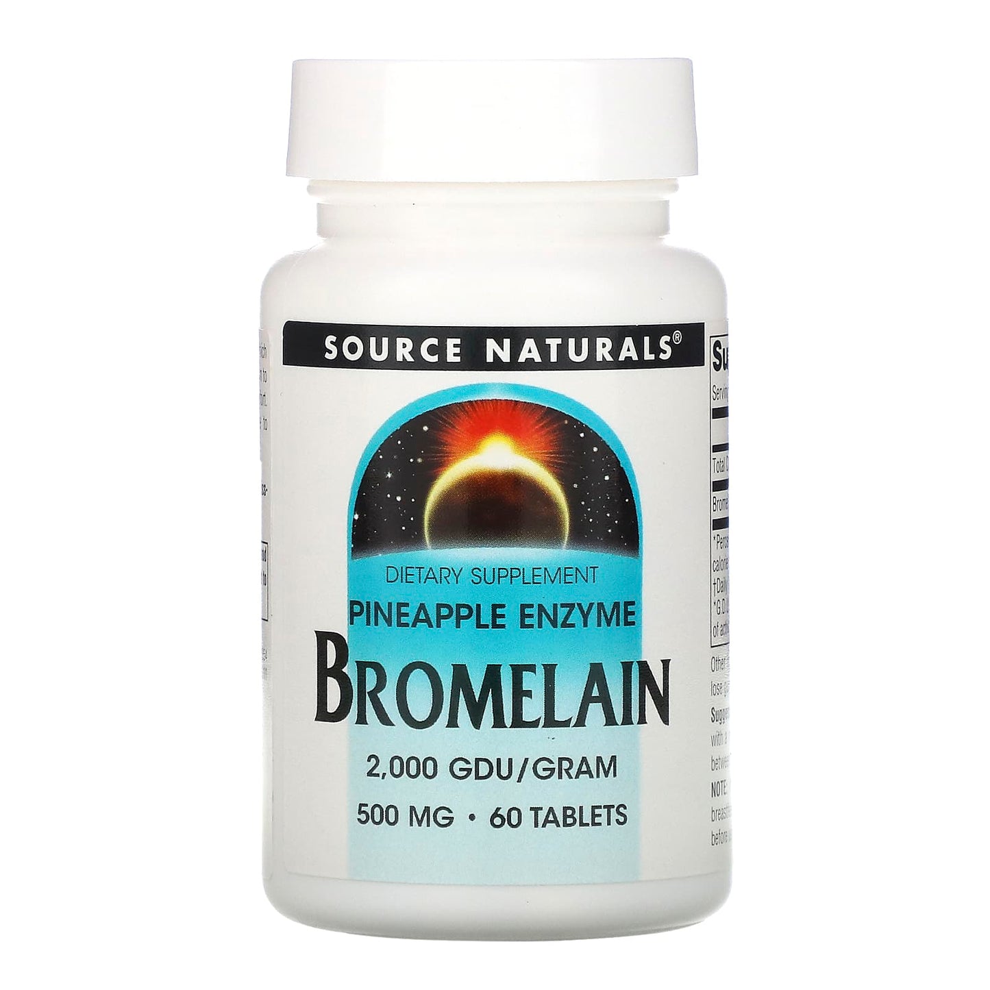 Source Naturals, Bromelain 2000, 60 Tablets UPC 021078013549 | Hilife Vitamins