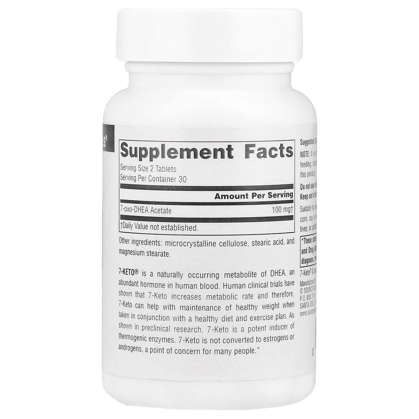 Source Naturals, 7-Keto®, DHEA Metabolite, 50 mg, 60 Tablets UPC 021078013785 | Hilife Vitamins