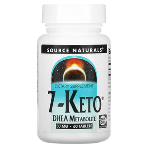 Source Naturals, 7-Keto 50 mg, 60 Tablets - 021078013785 | Hilife Vitamins