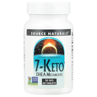 Source Naturals, 7-Keto®, DHEA Metabolite, 50 mg, 60 Tablets UPC 021078013785 | Hilife Vitamins
