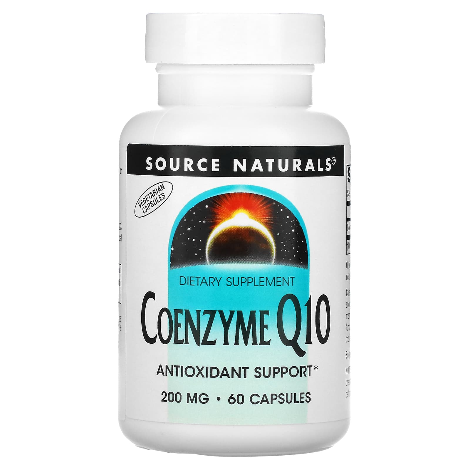 Source Naturals, Coenzyme Q10 200 mg, 60 vegcaps UPC 021078014065 | HiLife Vitamins