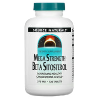 Source Naturals, Beta Sitosterol Mega Strength 375 mg, 120 Tablets UPC 021078014164 | Hilife Vitamins