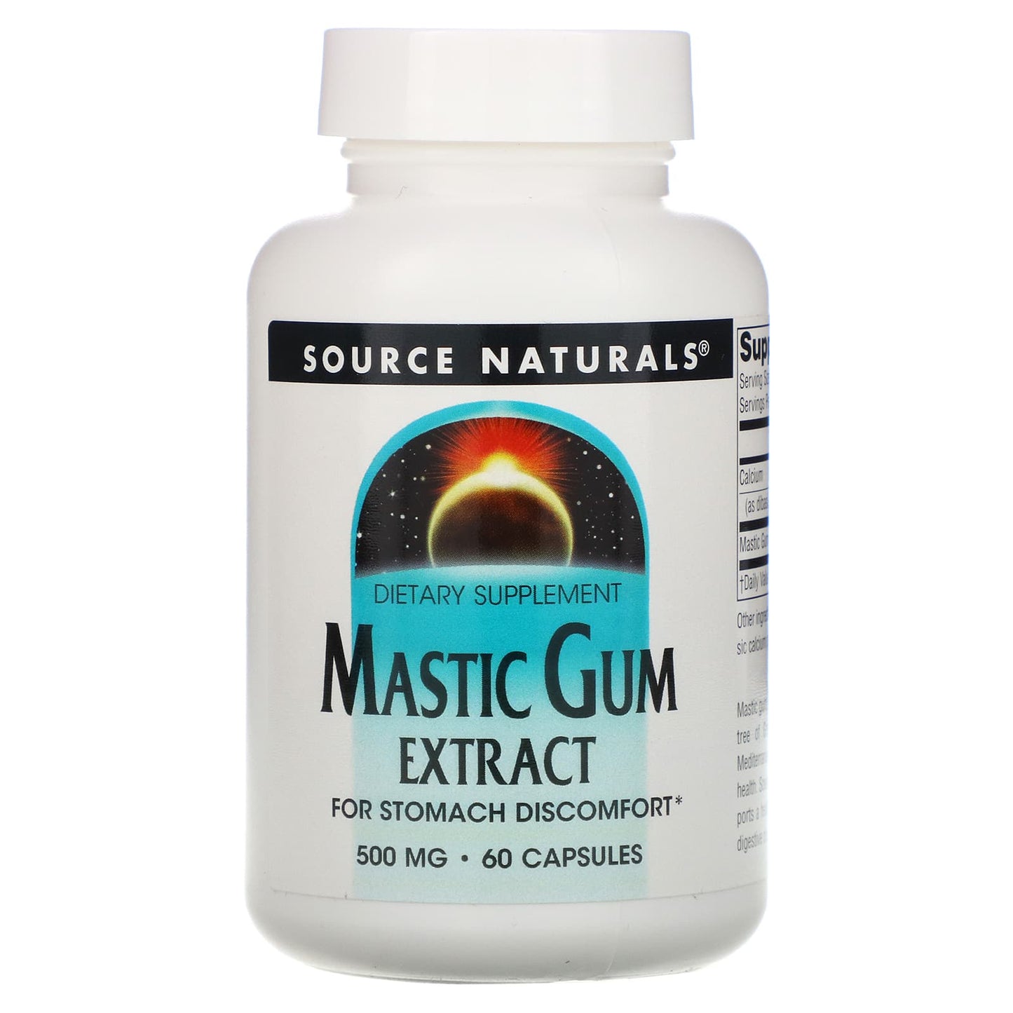 Source Naturals, Mastic Gum Extract 500 mg, 60 Capsules UPC 021078014201 | Hilife Vitamins
