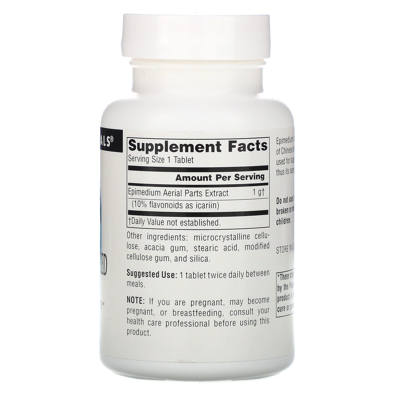 Source Naturals, Horny Goat Weed 1000 mg, 60 Tablets UPC 021078014300 | Hilife Vitamins