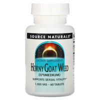 Source Naturals, Horny Goat Weed 1000 mg, 60 Tablets UPC 021078014300 | Hilife Vitamins