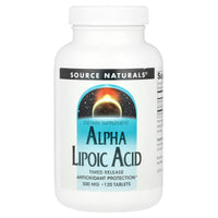Source Naturals, Alpha Lipoic Acid, Timed Release, 120 Tablets UPC 021078014331 | Hilife Vitamins