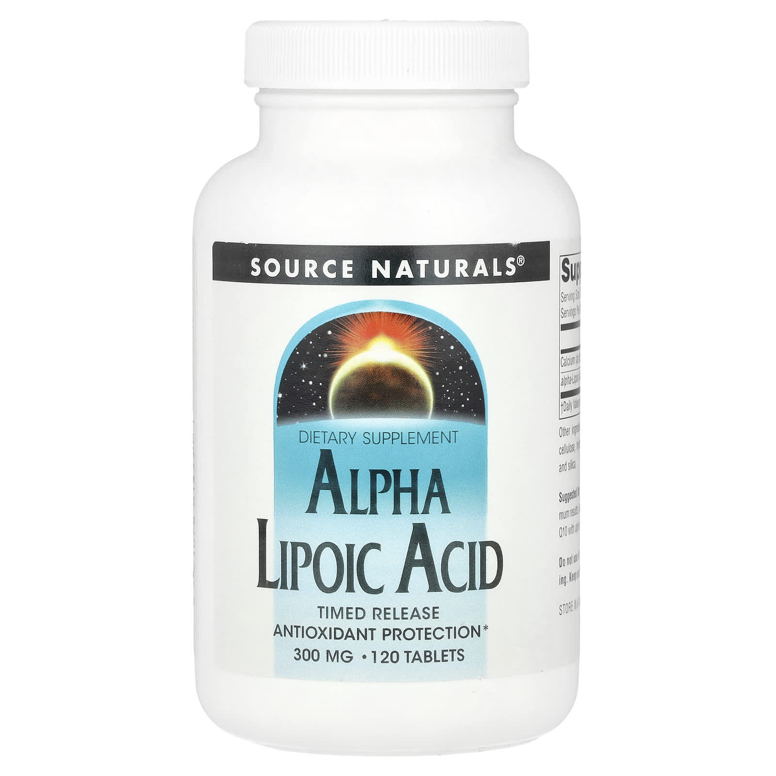 Source Naturals, Alpha Lipoic Acid, Timed Release, 120 Tablets UPC 021078014331 | Hilife Vitamins