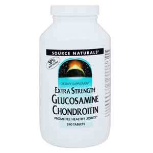 Source Naturals, Glucosamine Chondroitin, Extra Strength, 240 Tablets - 021078014393 | Hilife Vitamins