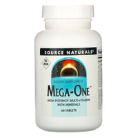 Source Naturals, Mega-One Multiple, No Iron, 60 Tablets UPC 021078014416 | HiLife Vitamins
