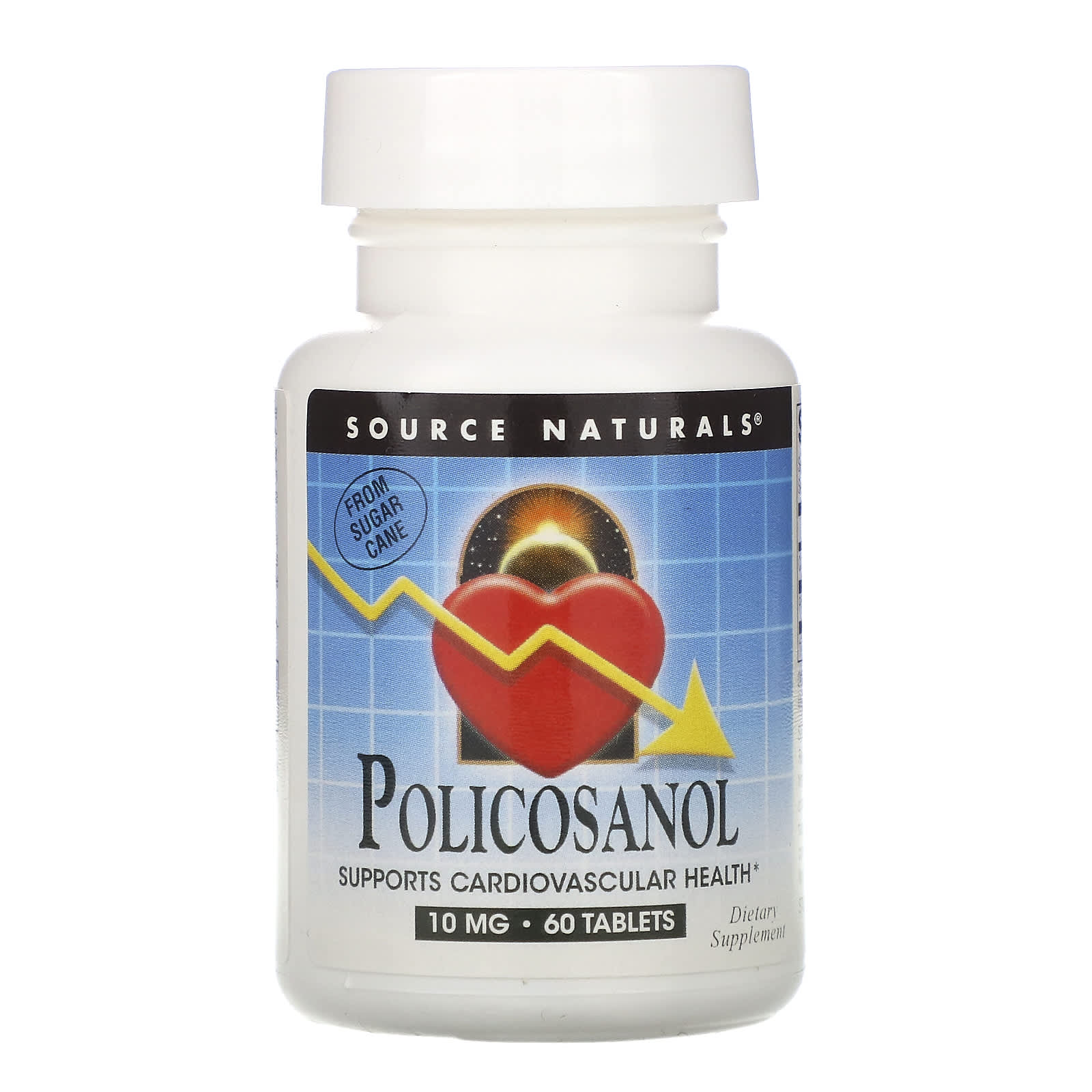 Source Naturals, Policosanol 10 mg, 60 Tablets UPC 021078014485 | Hilife Vitamins