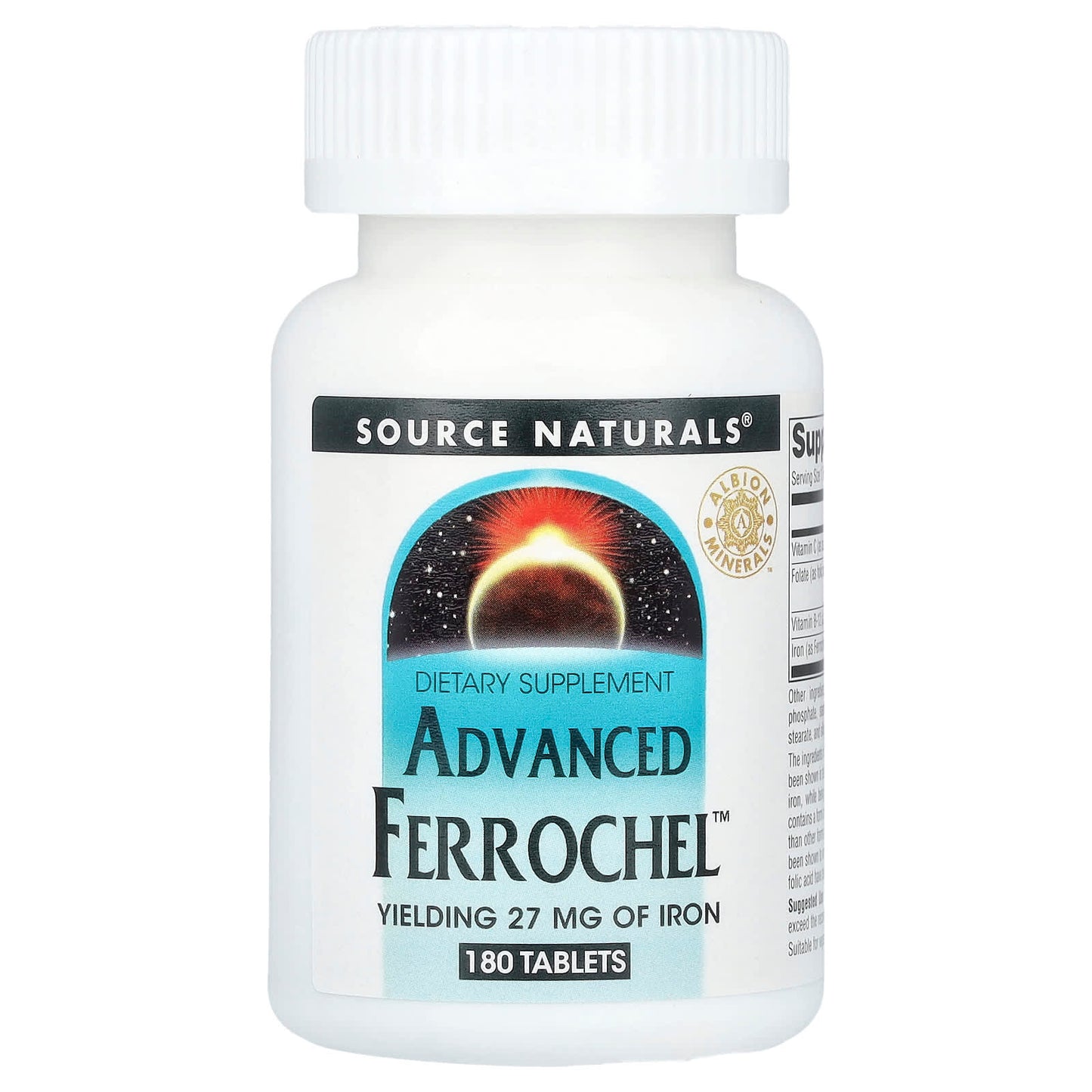 Source Naturals, Advanced Ferrochel™, 180 Tablets UPC 021078014560 | Hilife Vitamins