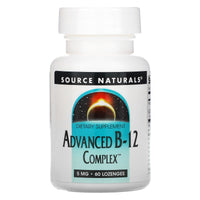 Source Naturals, Advanced B-12 Complex 5 mg, 60 Lozenges UPC 021078014812 | HiLife Vitamins