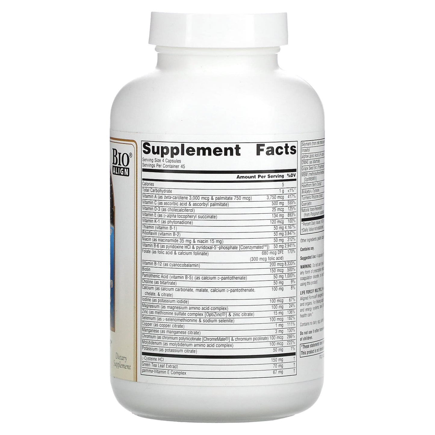 Source Naturals, Life Force Multiple, No Iron, 180 Capsules UPC 021078014928 | Hilife Vitamins